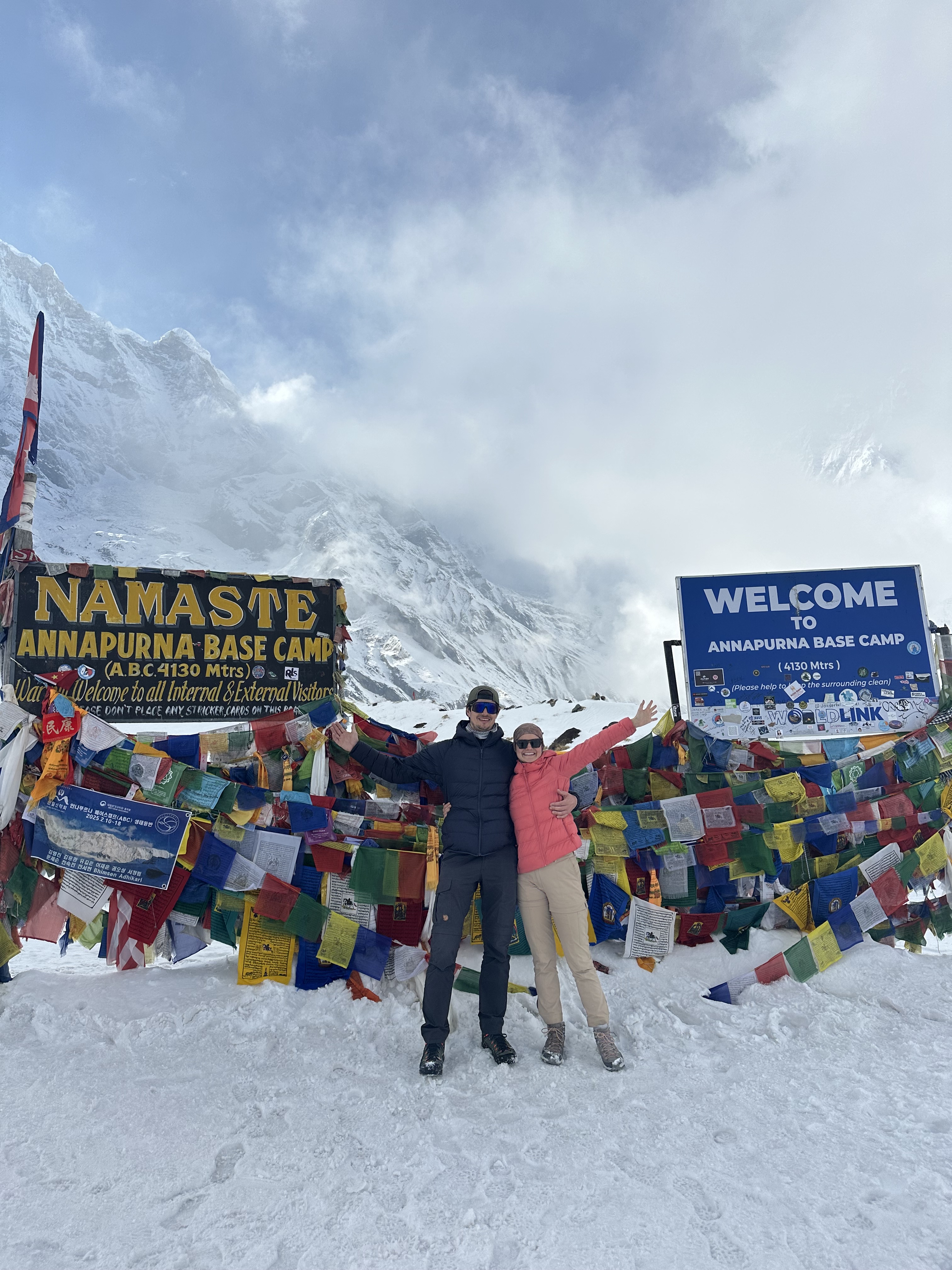 Annapurna Base Camp mit Aussicht auf die Gipfel