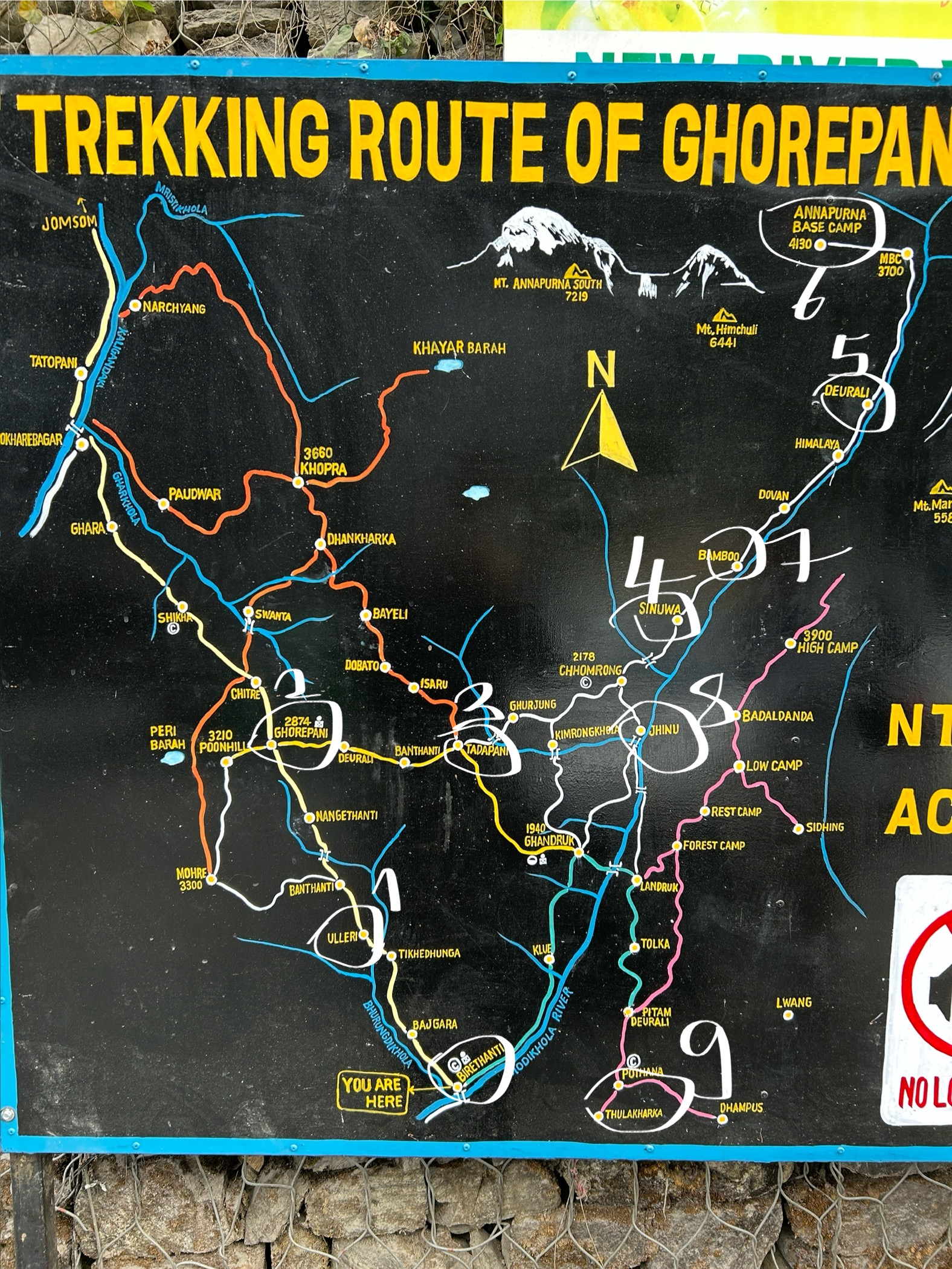 Unsere Trekkingroute